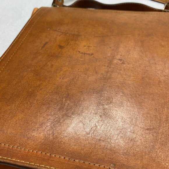 VINTAGE CANOA Crossbody Shoulder Bag Tan Pouch Phone Wallet 80s - Picture 8 of 16